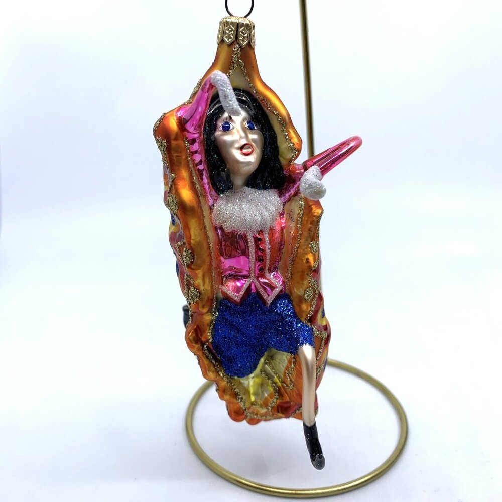 Vintage Whitehurst 6" Art Glass Butterfly Lady Dancer Cocoon Ornament Handblown - Picture 3 of 13